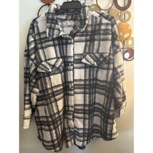 Terra Sky 3x Snap Sherpa Shirt/Jacket New With Tags_Womens